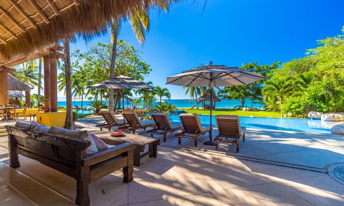 Punta de Mita Villa | LUXURY BEACHFRONT ESTATE 8 BD RANCHOS ESTATES FULLY STAFFED, RESORT ACCESS INCL