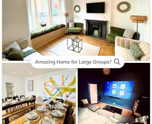 Colwyn Bay House | Luxury Home Sleeps 20 Beach Cinema Hot Tub