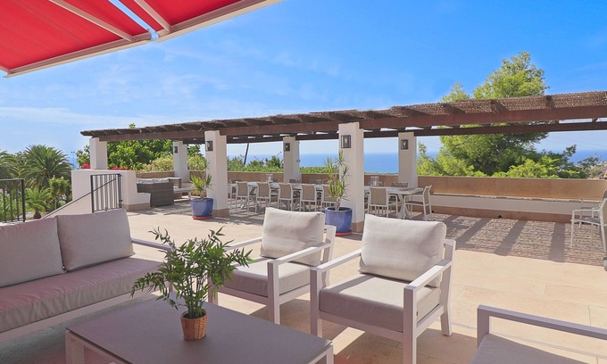 Frigiliana House | Luxury Large 8 Bedroom Private Villa with Pool and Floodlit Tennis Court