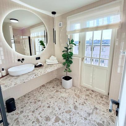 Nove Mesto Apartment | Luxury New Apartment with Balcony Steps from Wenceslas Square