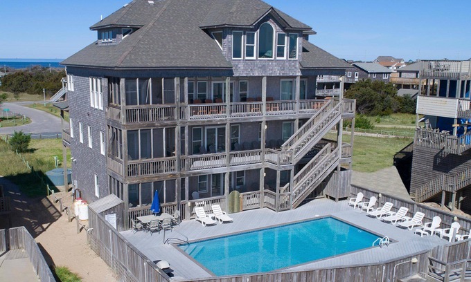 Frisco House | Luxury Oceanfront Home in Frisco w/Private Pool, Hot Tub, Elevator, and More!