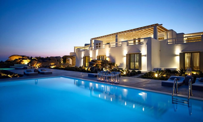 Paradise House | Luxury Sepia Estate Mesmerising Views of the Aegean Sea, Paradise & Paraga Beach