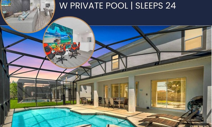 Kissimmee House | Luxury Villa: Pool, Home Cinema, BBQ & Near Disney Parks