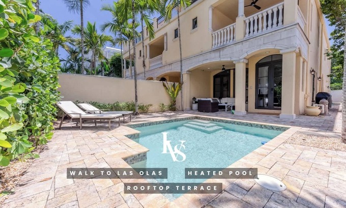Downtown Fort Lauderdale House | LVS Villa Alba- Walk2LasOlas, HeatedPool, RoofTopTerrace
