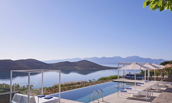 Elounda Villa | Magnificent Crete Villas | Villa Abyss | Private Heated Pool | Panoramic Sea.