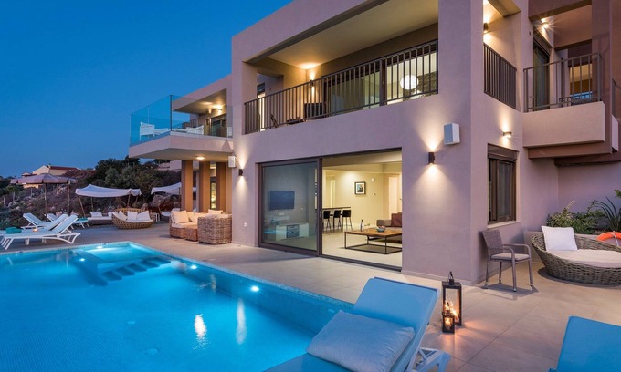 Chania Villa | Magnificent Crete Villa | Villa Opulent Horizon | 5 Bedrooms | Spacious Terrace.