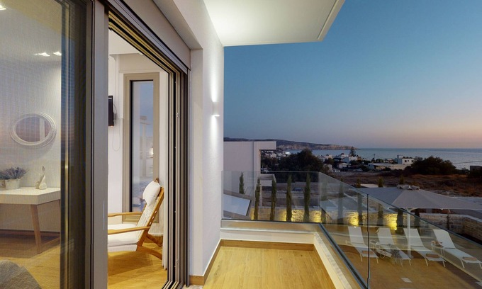 Kalamaki Villa | Magnificent view to the sea from our big pool
