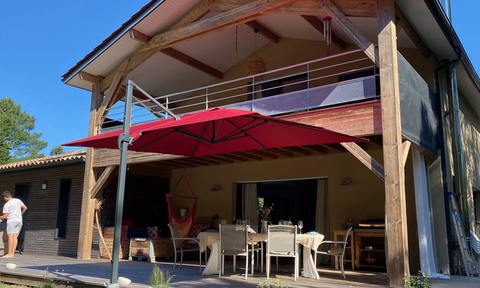 Hourtin House | Maison à 300m de la Plage, Bardage Bois , Deux Terrasses 6 Couchages