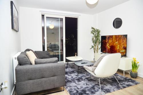Salford Apartment | Manc Stays Central Manchester with Balcony