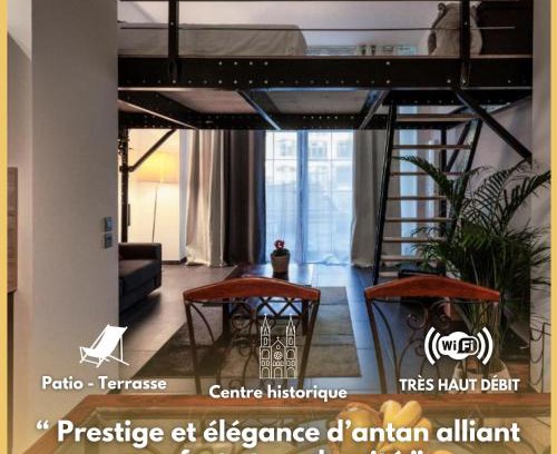 Troyes Apartment | Manhattan Loft - centre - 5 mn à pied gare - parking privé - patio
