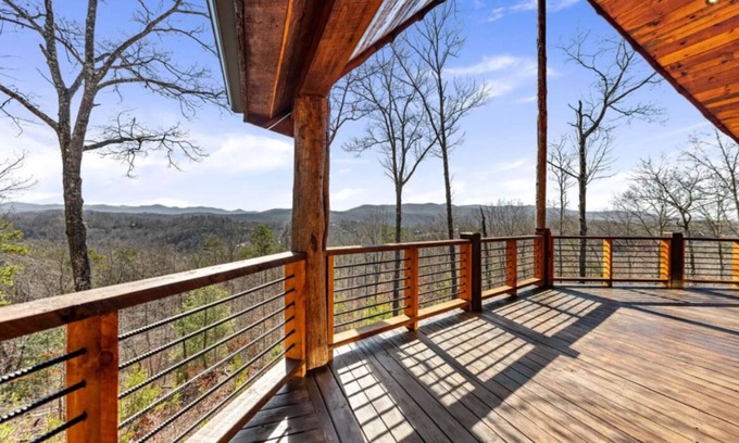 Blue Ridge Cabin | Massive mountain views, new hot tub and garage converted to a cozy TV game space