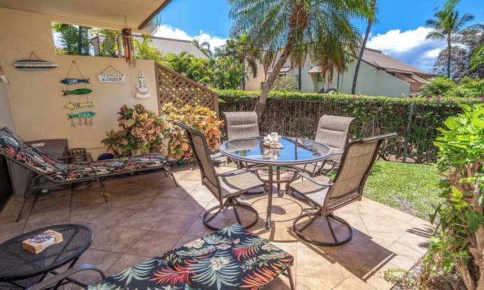 Kihei Condo | Maui Kamaole #J-103 Ground Floor, Full A/C, Across Kamaole III Beach, Hot Tub