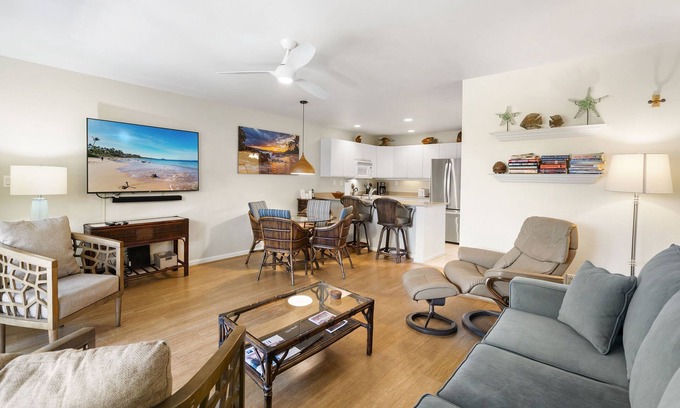 Kihei Condo | Maui Kamaole J-104 - Renovated, Private Ground Floor Unit, Two Lanais, Split AC!