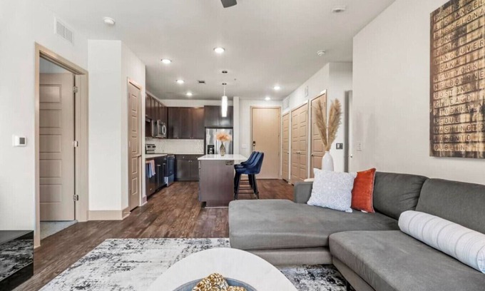 Frisco Square Apartment | Modern 2BR/2BA Apartment w/Pool + Smarthome