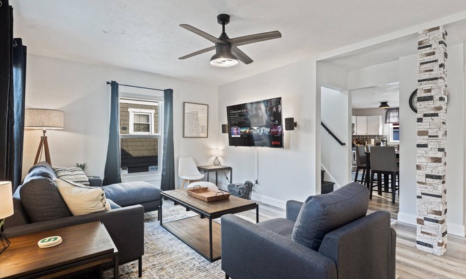 Lansing House | Modern 3BDRM Near Downtown & MSU w/Game Room