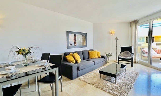 Marbella Seafront Promenade Apartment | Modern and Spacious One Bedroom Apartment on the Paseo Marítimo of Marbella.