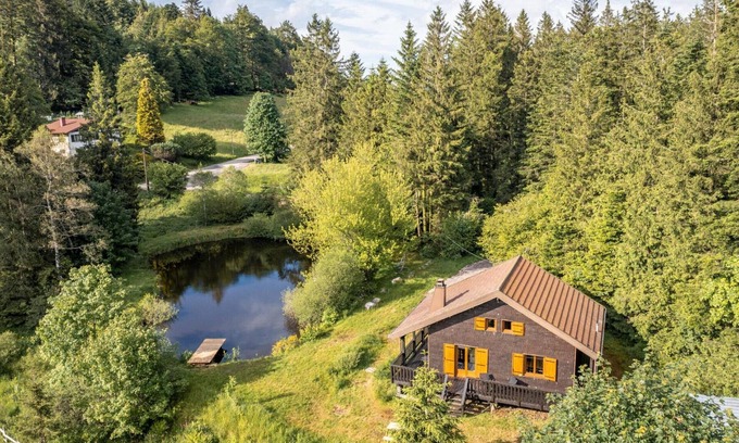 Sapois Cottage | Modern chalet with fireplace and pets welcome near Gérardmer