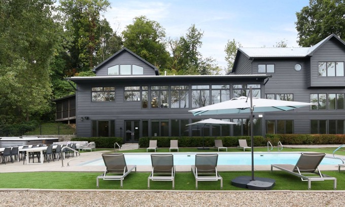 Berrien Springs House | Modern Country Home with Pool, Hot Tubs & Fire Pit - close to wineries & beach