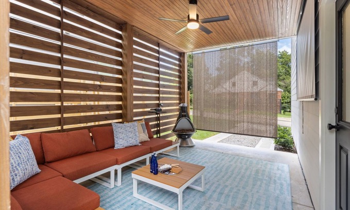 Downtown House | Modern, Cozy Home near Downtown & NC State w/Patio, King Bed, Mini Golf