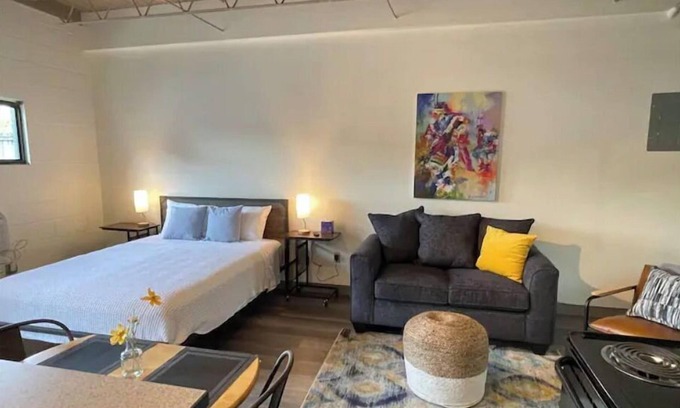 Tahlequah Apartment | Modern Downtown Studio living! Walker’s paradise!