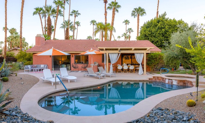 Araby House | Modern Loma Vista - Very Private Yard w/Views. Heated Pool, Spa, Firepit