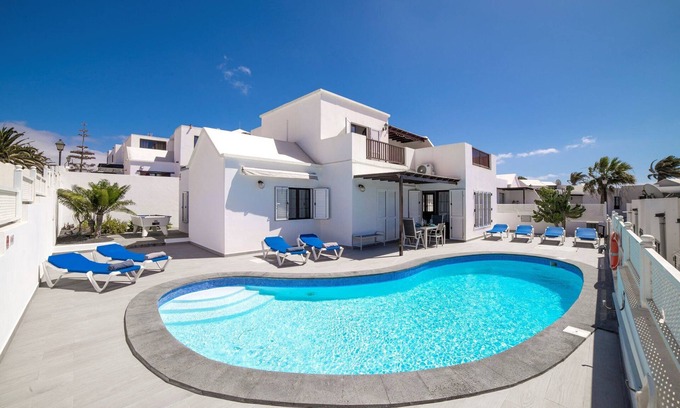 Matagorda Villa | Modern Puerto Del Carmen Villa | Heated Private Pool | Pool Table | Villa Maria.