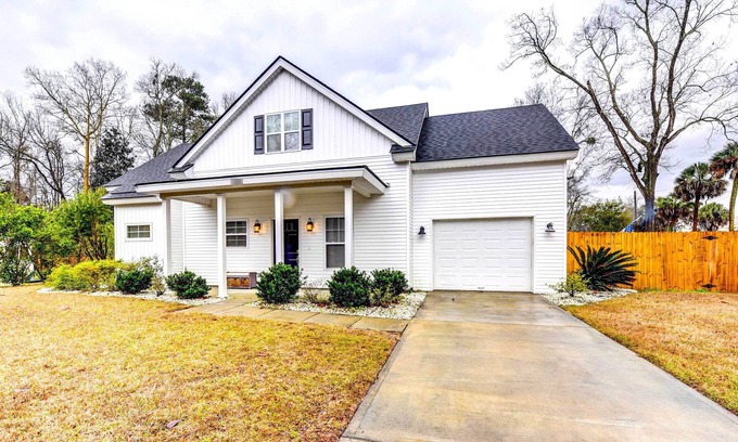 Savannah House | Modern Savannah Home: Backyard w/ Gas Grill
