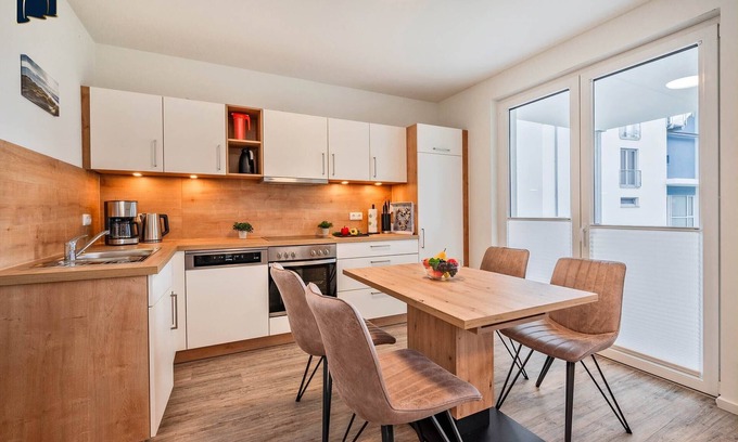 Zirchow Apartment | Modern vacation apartment on the Szczecin Lagoon with sauna & view of the countryside