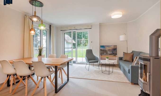 Zirchow House | Modern vacation oasis in a fishing village with garden, sauna & plenty of space for the family