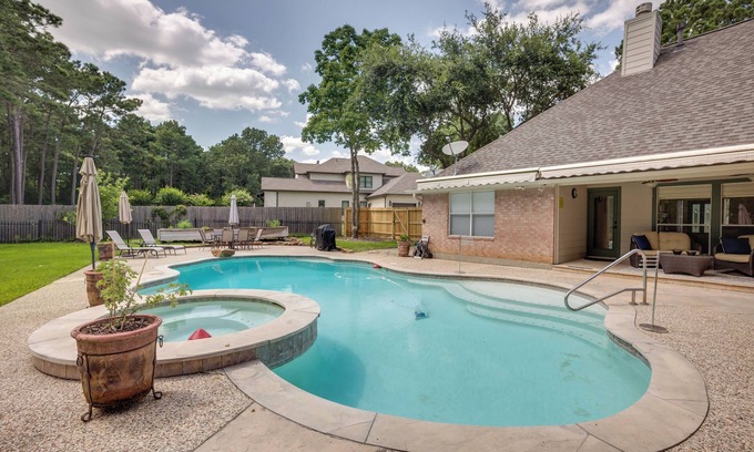 Montgomery House | Montgomery Home w/Yard, Pool & Hot Tub!