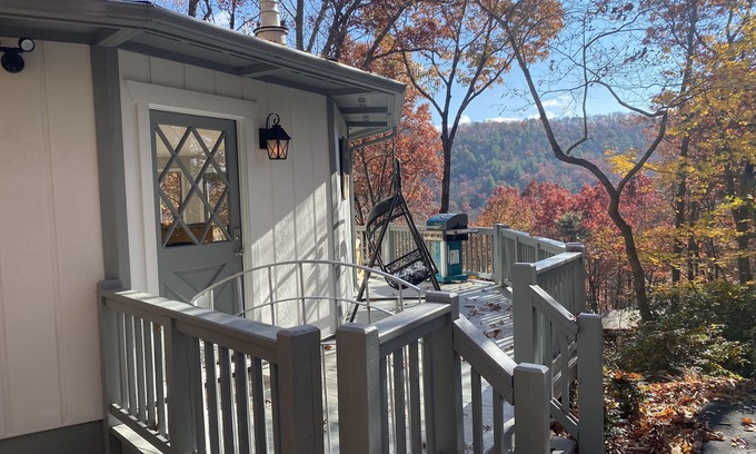 Black Mountain Cabin | MONTREAT ROUND HOUSE - Mountain views, Renovated, Hot Tub, Fire Pit