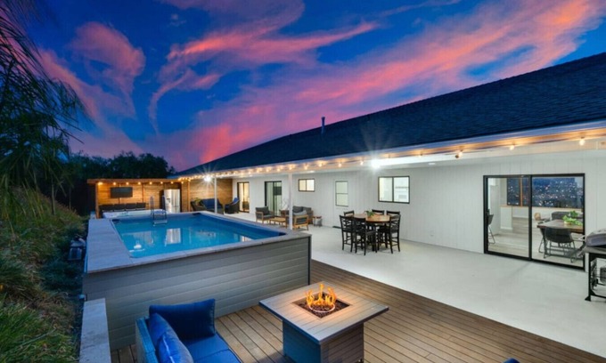 Fletcher Hills House | Mountain View 10BR Sleeps 31 Pool Spa Games