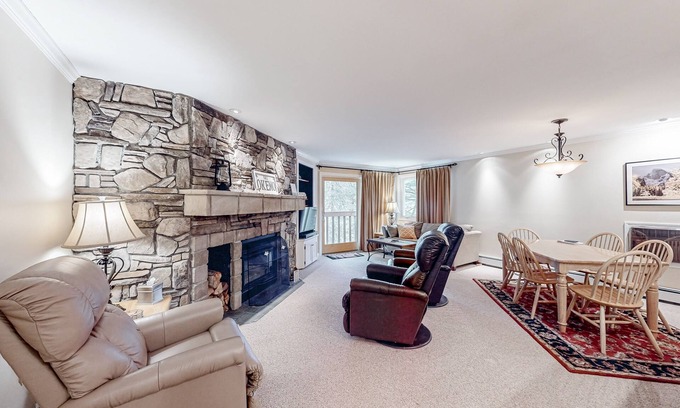 Ludlow Condo | Mountain-view condo with skiing nearby, pool, and balcony - snowbird-friendly
