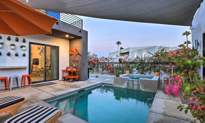 Chino Canyon House | Mountain-View Deck + Pool: Luxe Palm Springs Home