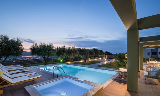 Potistiria Villa | Mythic Olive - Luminous Private Villa, Heated Pool