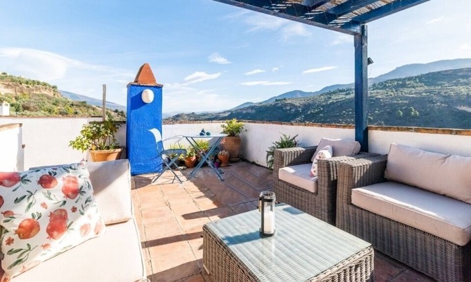 Albunuelas House | Near Granada: Private Pool, Air Conditioning, Free Wifi, Roof Terrace (360 view)