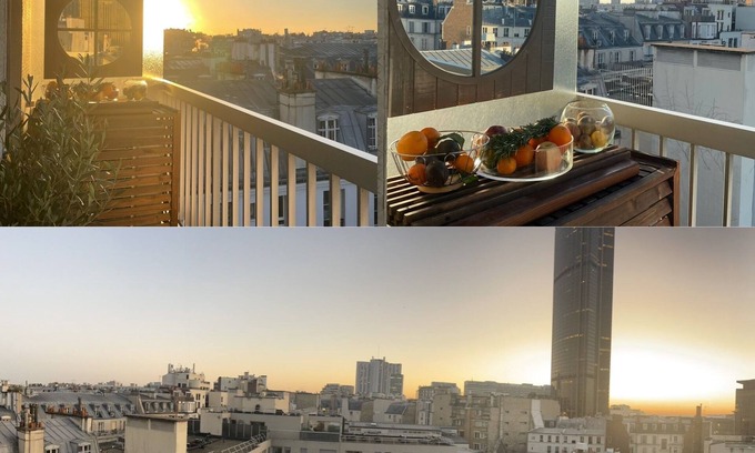 Montparnasse Apartment | Near Saint-Germain des Prés (Luxembourg) flat with large balcony, clim and view