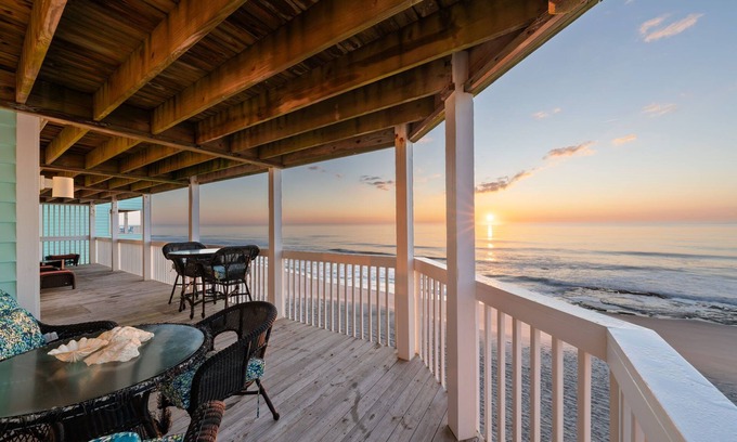 Kure Beach Condo | Nestled Inn, Ocean front at Kure Beach, elevator, 3 pools