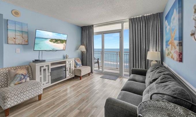 Myrtle Beach Condo | New 3BR King Suite with Direct Oceanfront End Unit