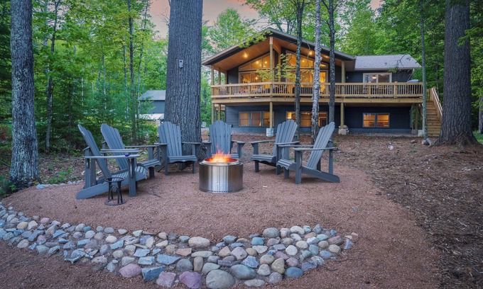 Eagle River House | NEW Construction Lake House with Paddle Boards, Kayaks, Shuffleboard & More!