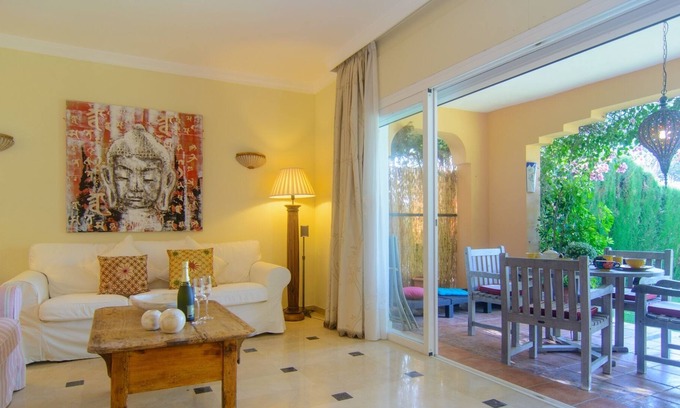 New Golden Mile Cottage | New Golden Mile beach townhouse with garden and BBQ