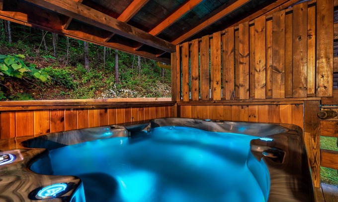 Pigeon Forge Cabin | New Hot Tub! - 1 Mile To Parkway! - King Bed - Great Location!