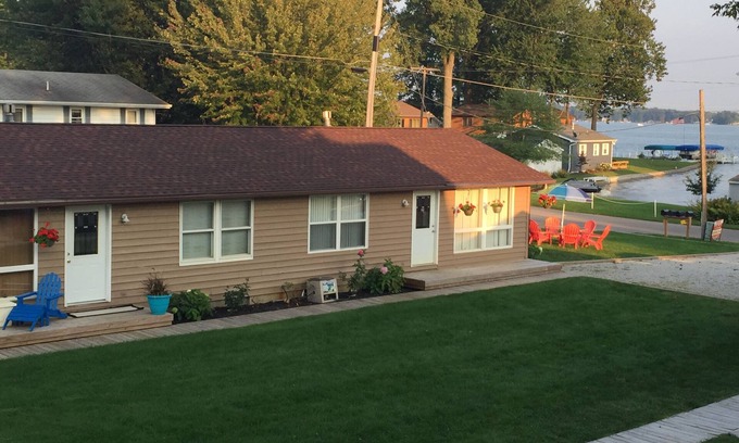 Enchanted Hills Condo | New Kid in Town, Lake Wawasee , 2 Bedroom Condo Channel Front with Boat Pier
