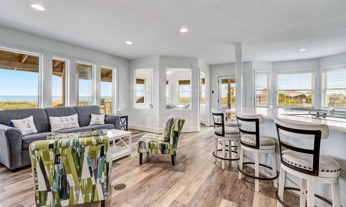Fernandina Beach House | New Listing! Stunning Oceanfront 4-bedroom 3 bath house nestled on the quiet end of the island.