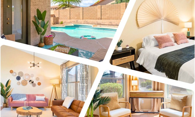 Desert Ridge House | !NEW! POOL+ Pet Friendly 3BR! Modern Family Oasis