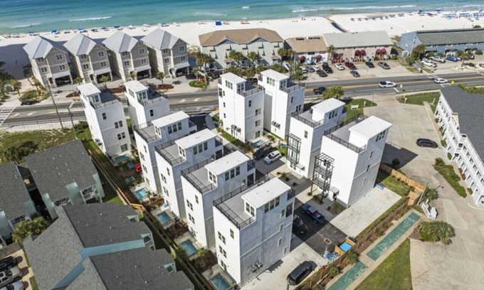 West Panama City Beach Villa | New~Steps 2 Ocean with Views + Pool + Rooftop Deck