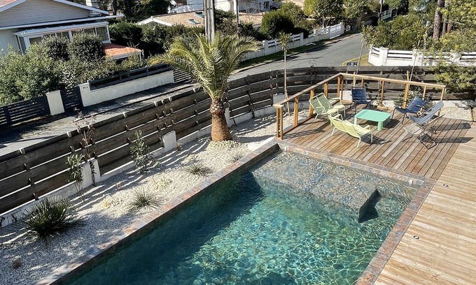 Lacanau-Ocean Villa | New villa for 12/14 people - swimming pool - ideally located - good amenities