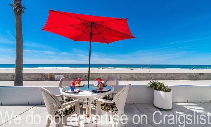 Mission Beach Condo | Newly Remodeled! Oceanfront Mission Beach Condo Sleeps 6 with Incredible Views!