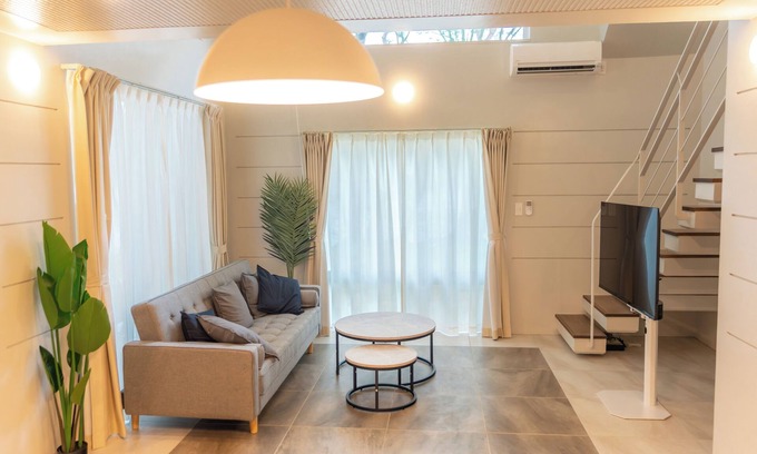 Nago Villa | No.1 ・Rent a house, max 6 people, Jacuzzi, 5 sec walk to the beach, BBQ available