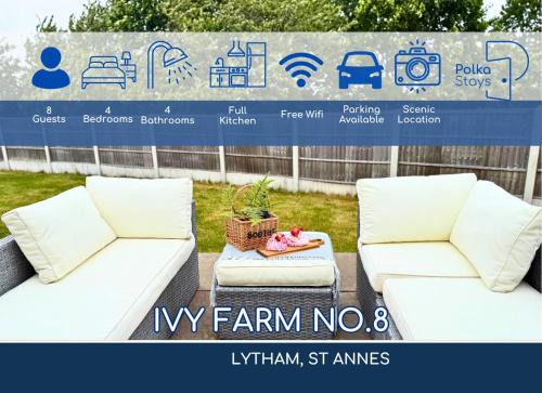 Lytham St. Anne's House | No 8 PolkaStays Ivy Farm Primrose Deluxe